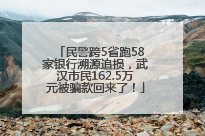 民警跨5省跑58家银行溯源追损，武汉市民162.5万元被骗款回来了！