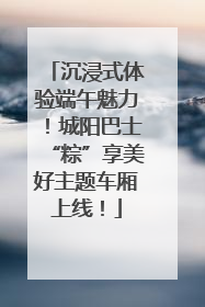 沉浸式体验端午魅力！城阳巴士“粽”享美好主题车厢上线！