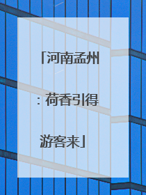 河南孟州：荷香引得游客来
