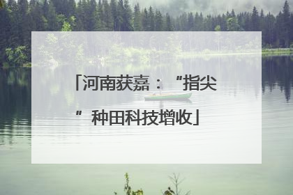 河南获嘉：“指尖”种田科技增收