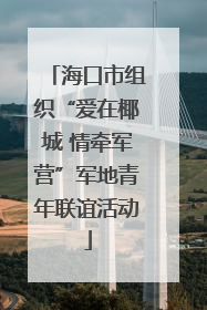海口市组织“爱在椰城 情牵军营”军地青年联谊活动