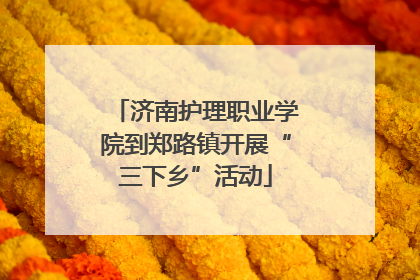 济南护理职业学院到郑路镇开展“三下乡”活动