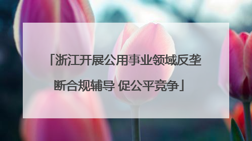 浙江开展公用事业领域反垄断合规辅导 促公平竞争
