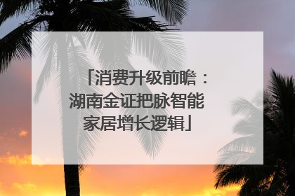 消费升级前瞻：湖南金证把脉智能家居增长逻辑