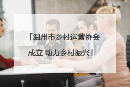 温州市乡村运营协会成立 助力乡村振兴