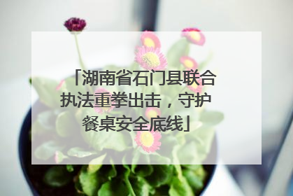 湖南省石门县联合执法重拳出击，守护餐桌安全底线
