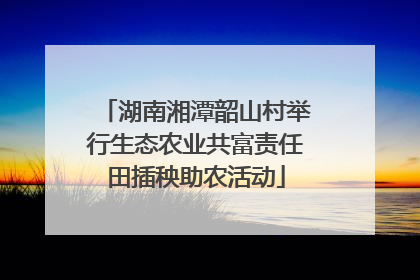 湖南湘潭韶山村举行生态农业共富责任田插秧助农活动