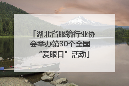 湖北省眼镜行业协会举办第30个全国“爱眼日”活动