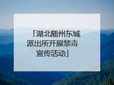 湖北随州东城派出所开展禁毒宣传活动