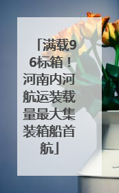 满载96标箱！河南内河航运装载量最大集装箱船首航
