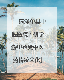 菏泽单县中医医院：研学游里感受中医药传统文化