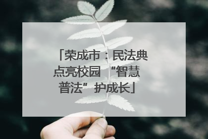 荣成市：民法典点亮校园 “智慧普法”护成长