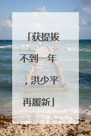 获提拔不到一年，洪少平再履新