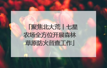 聚焦北大荒丨七星农场全方位开展森林草原防火督查工作