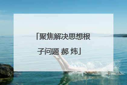 聚焦解决思想根子问题 郝 炜