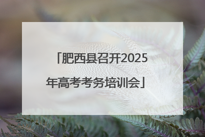 肥西县召开2025年高考考务培训会