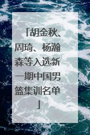胡金秋、周琦、杨瀚森等入选新一期中国男篮集训名单