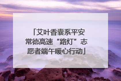 艾叶香囊系平安 常德高速“路灯”志愿者端午暖心行动