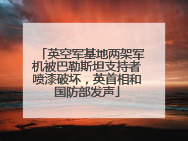 英空军基地两架军机被巴勒斯坦支持者喷漆破坏，英首相和国防部发声