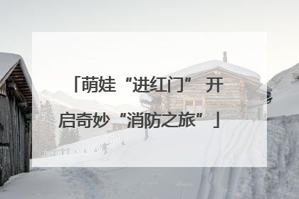 萌娃“进红门” 开启奇妙“消防之旅”