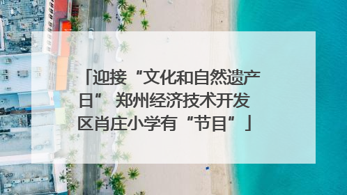 迎接“文化和自然遗产日” 郑州经济技术开发区肖庄小学有“节目”