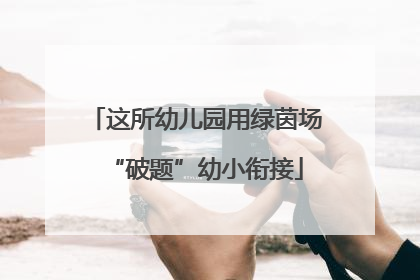 这所幼儿园用绿茵场“破题”幼小衔接