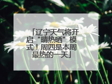 辽宁天气将开启“晴热晒”模式！周四是本周最热的一天