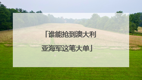 谁能抢到澳大利亚海军这笔大单