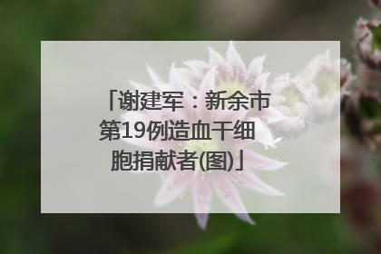 谢建军：新余市第19例造血干细胞捐献者(图)