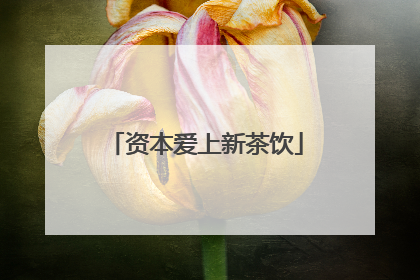 资本爱上新茶饮