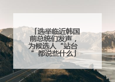 选举临近韩国前总统们发声，为候选人“站台”都说些什么
