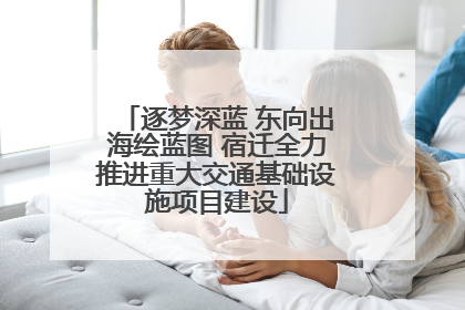 逐梦深蓝 东向出海绘蓝图 宿迁全力推进重大交通基础设施项目建设