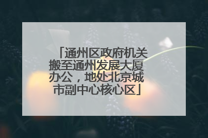 通州区政府机关搬至通州发展大厦办公，地处北京城市副中心核心区
