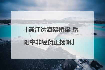 通江达海架桥梁 岳阳中非经贸正扬帆