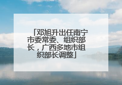 邓旭升出任南宁市委常委、组织部长，广西多地市组织部长调整