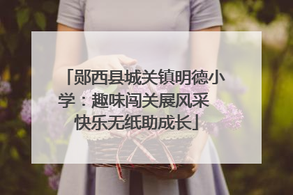 郧西县城关镇明德小学：趣味闯关展风采 快乐无纸助成长