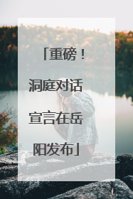 重磅！洞庭对话宣言在岳阳发布