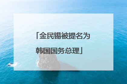 金民锡被提名为韩国国务总理