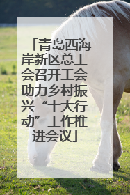 青岛西海岸新区总工会召开工会助力乡村振兴“十大行动”工作推进会议
