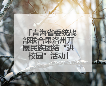 青海省委统战部联合果洛州开展民族团结“进校园”活动