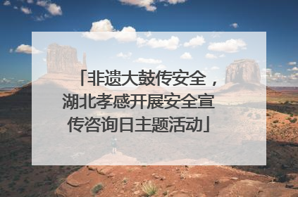 非遗大鼓传安全，湖北孝感开展安全宣传咨询日主题活动