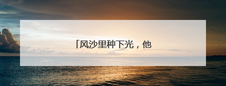 风沙里种下光，他们用代码驯服电流