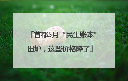 首都5月“民生账本”出炉，这些价格降了