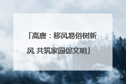 高唐：移风易俗树新风 共筑家园促文明