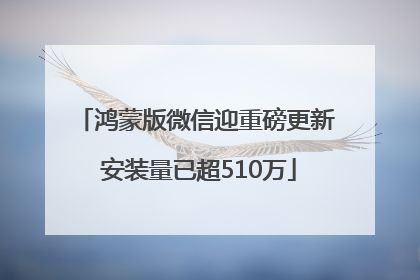 鸿蒙版微信迎重磅更新 安装量已超510万