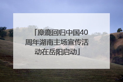 麋鹿回归中国40周年湖南主场宣传活动在岳阳启动