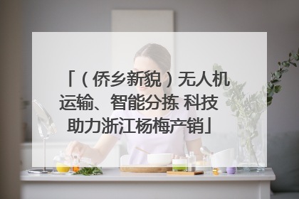 （侨乡新貌）无人机运输、智能分拣 科技助力浙江杨梅产销