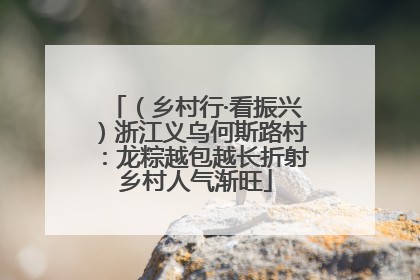 （乡村行·看振兴）浙江义乌何斯路村：龙粽越包越长折射乡村人气渐旺