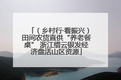 （乡村行·看振兴）田间农货直供“养老餐桌” 浙江缙云银发经济盘活山区资源