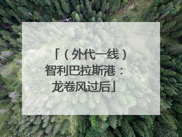 （外代一线）智利巴拉斯港：龙卷风过后